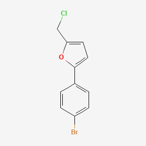 molecular formula C11H8BrClO B3182781 2-(4-Bromophenyl)-5-(chloromethyl)furan CAS No. 176684-12-1