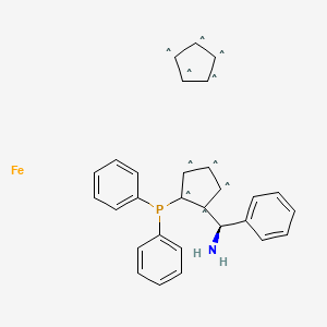 molecular formula C29H26FeNP B3183022 (R)-(-)-1-[(S)-2-(Diphenylphosphino)ferrocenyl]benzylamine CAS No. 498580-48-6