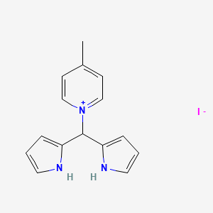 molecular formula C15H16IN3 B3183033 1-(Di(1H-pyrrol-2-yl)methyl)-4-methylpyridin-1-ium iodide CAS No. 52001-11-3