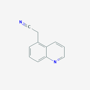 molecular formula C11H8N2 B3183050 2-(Quinolin-5-YL)acetonitrile CAS No. 555155-04-9