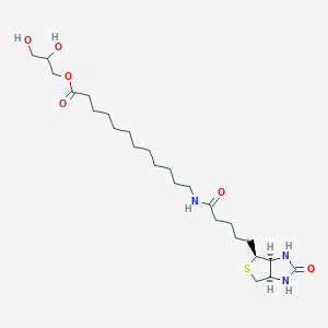 molecular formula C25H45N3O6S B3183216 2,3-Dihydroxypropyl 12-({5-[(3aS,4S,6aR)-2-oxohexahydro-1H-thieno[3,4-d]imidazol-4-yl]pentanoyl}amino)dodecanoate CAS No. 799812-64-9