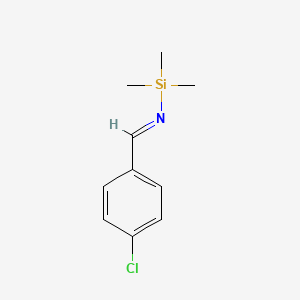 molecular formula C10H14ClNSi B3183260 N-(三甲基甲硅烷基)-4-氯苯甲亚胺 CAS No. 85654-07-5