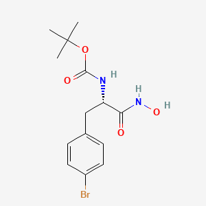 molecular formula C14H19BrN2O4 B3183267 (S)-tert-Butyl 1-(hydroxyamino)-3-(4-bromophenyl)-1-oxopropan-2-ylcarbamate CAS No. 864876-00-6