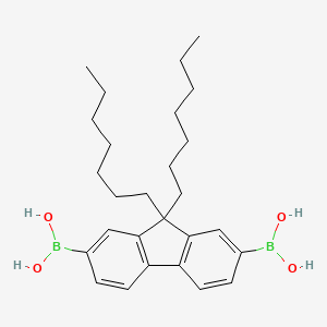molecular formula C27H40B2O4 B3183321 9,9-Diheptylfluorene-2,7-diboronic acid CAS No. 916336-19-1