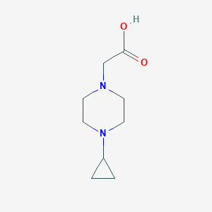 molecular formula C9H16N2O2 B3183360 2-(4-cyclopropylpiperazin-1-yl)acetic Acid CAS No. 937660-41-8