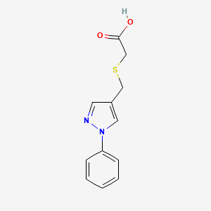 {[(1-phenyl-1H-pyrazol-4-yl)methyl]thio}acetic acid