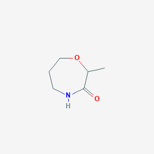 molecular formula C6H11NO2 B3183421 2-Methyl-1,4-oxazepan-3-one CAS No. 1823931-53-8