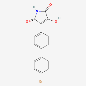 molecular formula C16H10BrNO3 B3183477 1H-Pyrrole-2,5-dione, 3-(4'-bromo-(1,1'-biphenyl)-4-yl)-4-hydroxy- CAS No. 77529-42-1