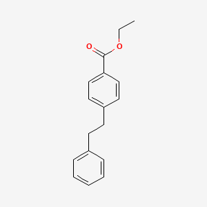 molecular formula C17H18O2 B3183483 Ethyl 4-phenethylbenzoate CAS No. 785-79-5