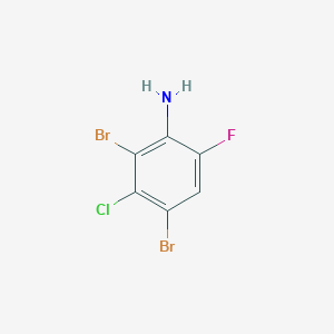 molecular formula C6H3Br2ClFN B3183517 2,4-Dibromo-3-chloro-6-fluoroaniline CAS No. 1000573-39-6