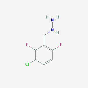 molecular formula C7H7ClF2N2 B3183522 (3-Chloro-2,6-difluorobenzyl)hydrazine CAS No. 1000805-99-1