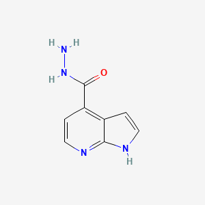 molecular formula C8H8N4O B3183537 1H-pyrrolo[2,3-b]pyridine-4-carbohydrazide CAS No. 1004303-83-6