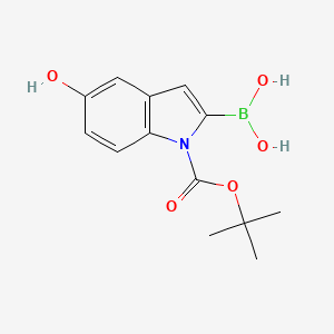 1H-Indole-1-carboxylic acid, 2-borono-5-hydroxy-, 1-(1,1-dimethylethyl) ester