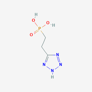 molecular formula C3H7N4O3P B3183543 Phosphonic acid, [2-(1H-tetrazol-5-yl)ethyl]- CAS No. 100508-36-9