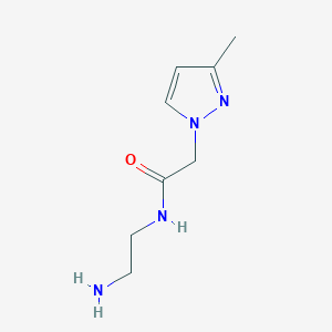 molecular formula C8H14N4O B3183549 N-(2-Aminoethyl)-2-(3-methyl-1H-pyrazol-1-YL)acetamide CAS No. 1006482-79-6