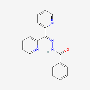 molecular formula C18H14N4O B3183579 Di-2-pyridyl ketone benzoylhydrazone CAS No. 101342-95-4