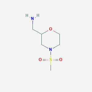 molecular formula C6H14N2O3S B3183615 (4-(Methylsulfonyl)morpholin-2-yl)methanamine CAS No. 1017139-63-7