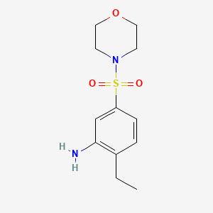 molecular formula C12H18N2O3S B3183624 2-Ethyl-5-(morpholine-4-sulfonyl)aniline CAS No. 1017390-48-5