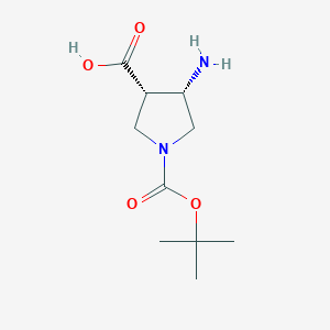 (3S,4S)-4-Amino-1-(tert-butoxycarbonyl)pyrrolidine-3-carboxylic acid