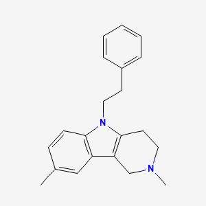 molecular formula C21H24N2 B3183700 2,8-Dimethyl-5-phenethyl-2,3,4,5-tetrahydro-1H-pyrido[4,3-b]indole CAS No. 1025725-91-0