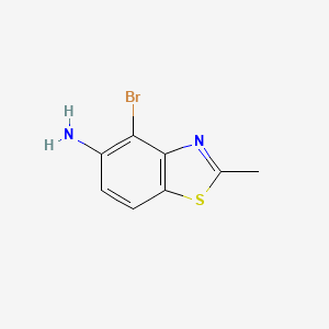 molecular formula C8H7BrN2S B3183711 4-Bromo-2-methylbenzo[d]thiazol-5-amine CAS No. 1026012-33-8