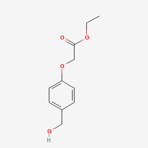 molecular formula C11H14O4 B3183790 Acetic acid, [4-(hydroxymethyl)phenoxy]-, ethyl ester CAS No. 103258-64-6