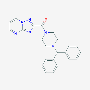 molecular formula C23H22N6O B318381 (4-Benzhydryl-piperazin-1-yl)-[1,2,4]triazolo[1,5-a]pyrimidin-2-yl-methanone 
