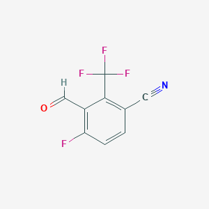 molecular formula C9H3F4NO B3183862 4-Fluoro-3-formyl-2-(trifluoromethyl)benzonitrile CAS No. 104044-18-0