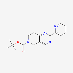 molecular formula C17H20N4O2 B3183938 tert-butyl 7,8-Dihydro-2-(pyridin-2-yl)pyrido[4,3-d]pyrimidine-6(5H)-carboxylate CAS No. 1053655-84-7