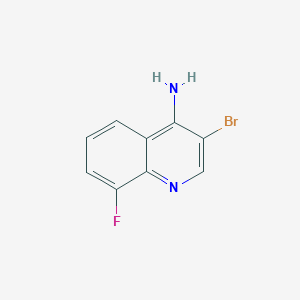 molecular formula C9H6BrFN2 B3184018 3-Bromo-8-fluoroquinolin-4-amine CAS No. 1065088-27-8