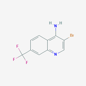 molecular formula C10H6BrF3N2 B3184021 3-Bromo-7-(trifluoromethyl)quinolin-4-amine CAS No. 1065088-43-8