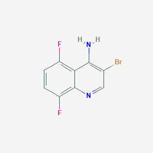molecular formula C9H5BrF2N2 B3184036 3-Bromo-5,8-difluoroquinolin-4-amine CAS No. 1065088-54-1