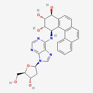 molecular formula C28H27N5O6 B3184069 Adenosine, 2'-deoxy-N-((1R,2S,3R,4S)-1,2,3,4-tetrahydro-2,3,4-trihydroxybenzo(c)phenanthren-1-yl)- CAS No. 107033-10-3