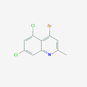 molecular formula C10H6BrCl2N B3184136 4-Bromo-5,7-dichloro-2-methylquinoline CAS No. 1070879-62-7