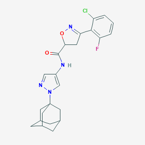N-[1-(1-adamantyl)-1H-pyrazol-4-yl]-3-(2-chloro-6-fluorophenyl)-4,5-dihydro-5-isoxazolecarboxamide
