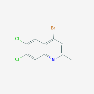 molecular formula C10H6BrCl2N B3184151 4-Bromo-6,7-dichloro-2-methylquinoline CAS No. 1070879-64-9