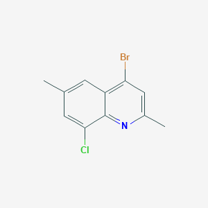 molecular formula C11H9BrClN B3184179 4-Bromo-8-chloro-2,6-dimethylquinoline CAS No. 1070879-70-7