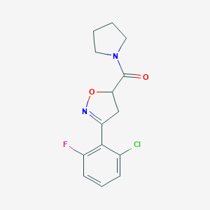 3-(2-Chloro-6-fluorophenyl)-5-(1-pyrrolidinylcarbonyl)-4,5-dihydroisoxazole