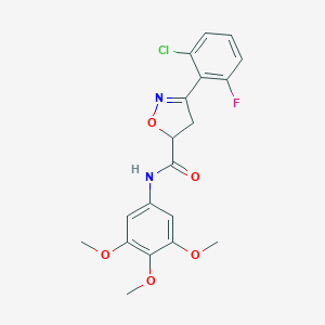 3-(2-chloro-6-fluorophenyl)-N-(3,4,5-trimethoxyphenyl)-4,5-dihydro-1,2-oxazole-5-carboxamide