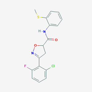 3-(2-chloro-6-fluorophenyl)-N-[2-(methylthio)phenyl]-4,5-dihydroisoxazole-5-carboxamide