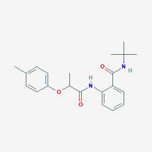 molecular formula C21H26N2O3 B318431 N-(tert-butyl)-2-{[2-(4-methylphenoxy)propanoyl]amino}benzamide 