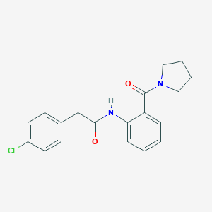 2-(4-chlorophenyl)-N-[2-(1-pyrrolidinylcarbonyl)phenyl]acetamide