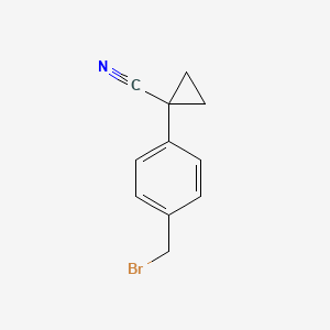 molecular formula C11H10BrN B3184350 1-(4-(Bromomethyl)phenyl)cyclopropanecarbonitrile CAS No. 111818-32-7