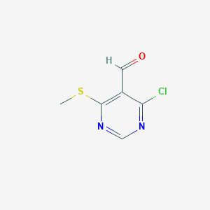 molecular formula C6H5ClN2OS B3184367 4-Chloro-6-methylsulfanylpyrimidine-5-carbaldehyde CAS No. 1120214-80-3