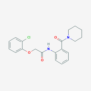 molecular formula C20H21ClN2O3 B318439 2-(2-chlorophenoxy)-N-[2-(1-piperidinylcarbonyl)phenyl]acetamide 