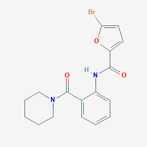 molecular formula C17H17BrN2O3 B318440 5-bromo-N-[2-(1-piperidinylcarbonyl)phenyl]-2-furamide 