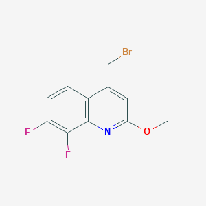 molecular formula C11H8BrF2NO B3184408 4-(Bromomethyl)-7,8-difluoro-2-methoxyquinoline CAS No. 1125744-62-8
