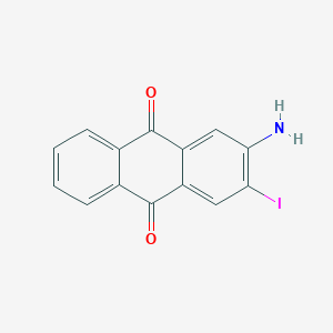 molecular formula C14H8INO2 B3184433 2-Amino-3-iodoanthracene-9,10-dione CAS No. 112878-61-2