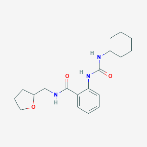 molecular formula C19H27N3O3 B318444 2-{[(cyclohexylamino)carbonyl]amino}-N-(tetrahydro-2-furanylmethyl)benzamide 