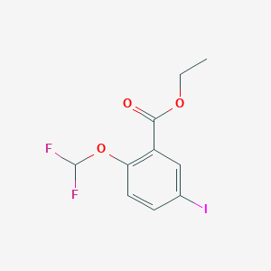 molecular formula C10H9F2IO3 B3184476 Ethyl 2-(difluoromethoxy)-5-iodobenzoate CAS No. 1131587-26-2